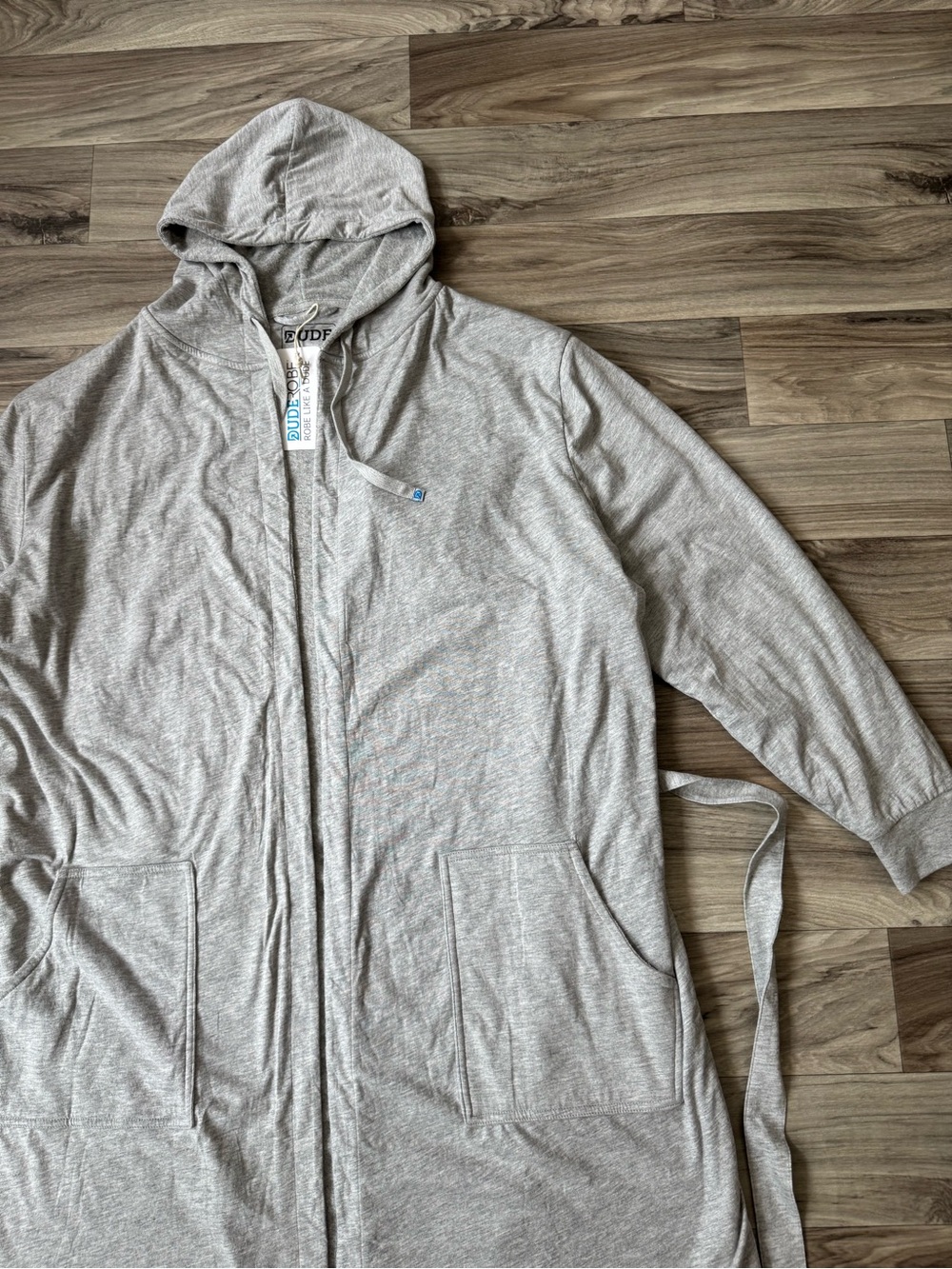 NWT Dude Robe Gray Robe Size Large/Extra Large - Picture 3 of 9